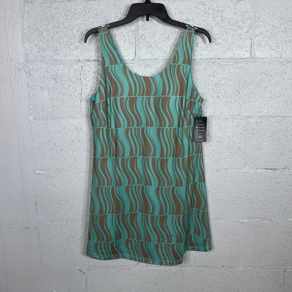 ID Ideology Women's Geo Performance tennis Dress Ocean sigh Large